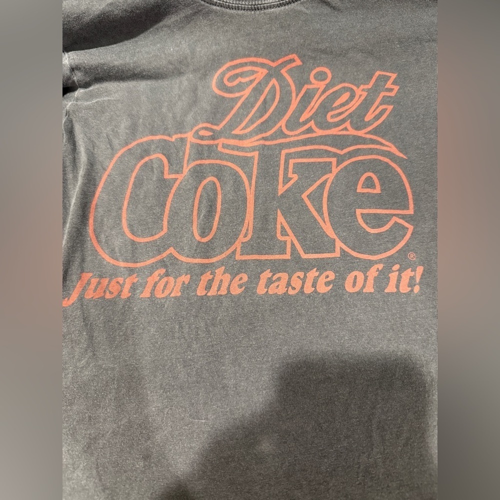 Coca Cola Diet Coke Faded Worn Black and Red Tee